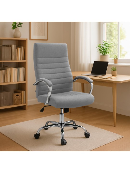 Työtuoli Valais kangasta, harmaa Työtuoli Valais kangasta, harmaa