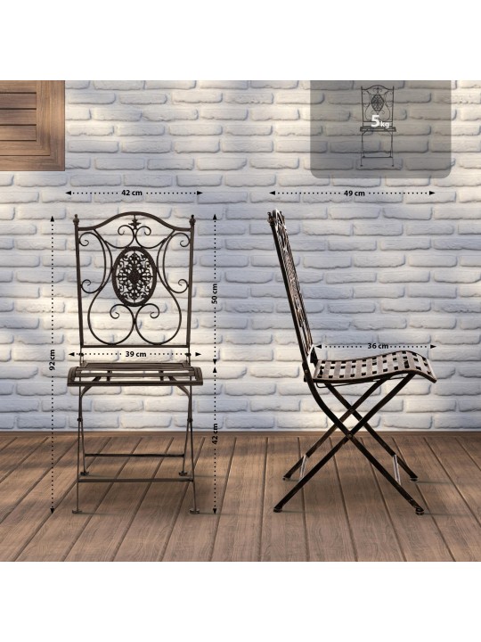 2 tuolin setti Sibell, pronssi