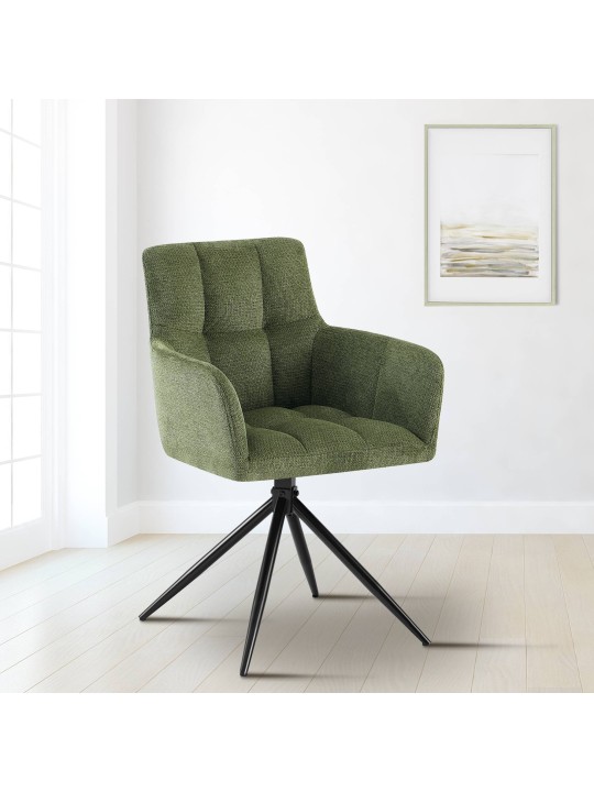 Sarja 2 ruokasalin tuolia Jonah kangas, vihreä