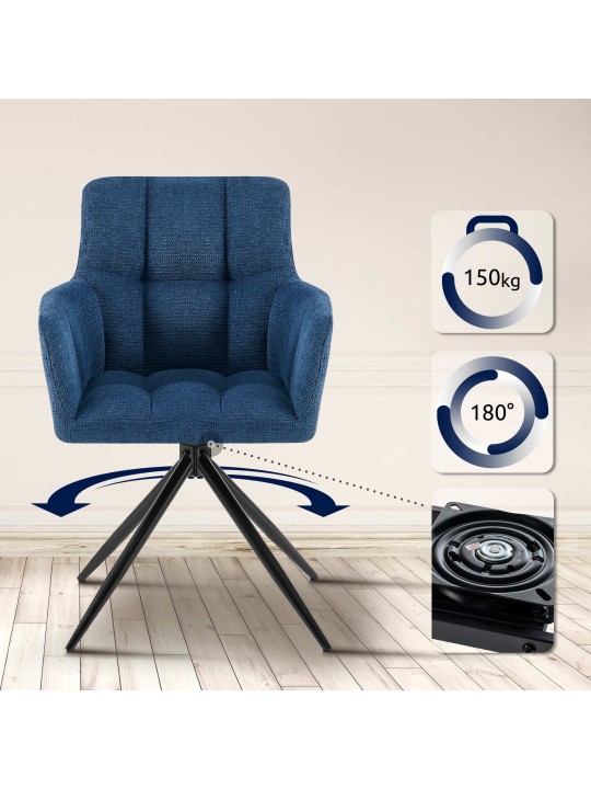 Sarja 2 ruokasalin tuolia Jonah kangas, tummansininen Sarja 2 ruokasalin tuolia Jonah kangas, tummansininen