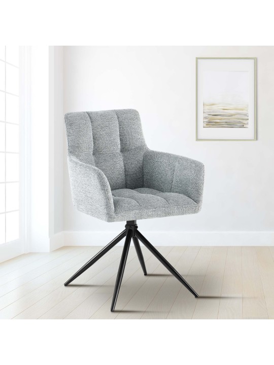 Sarja 2 ruokasalin tuolia Jonah kangas, vaaleanharmaa