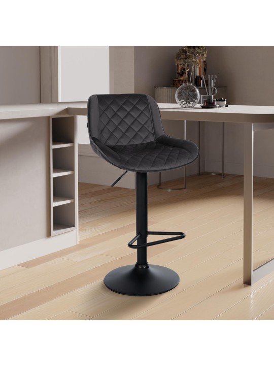 2 baarijakkaran sarja Kasson velvet, musta