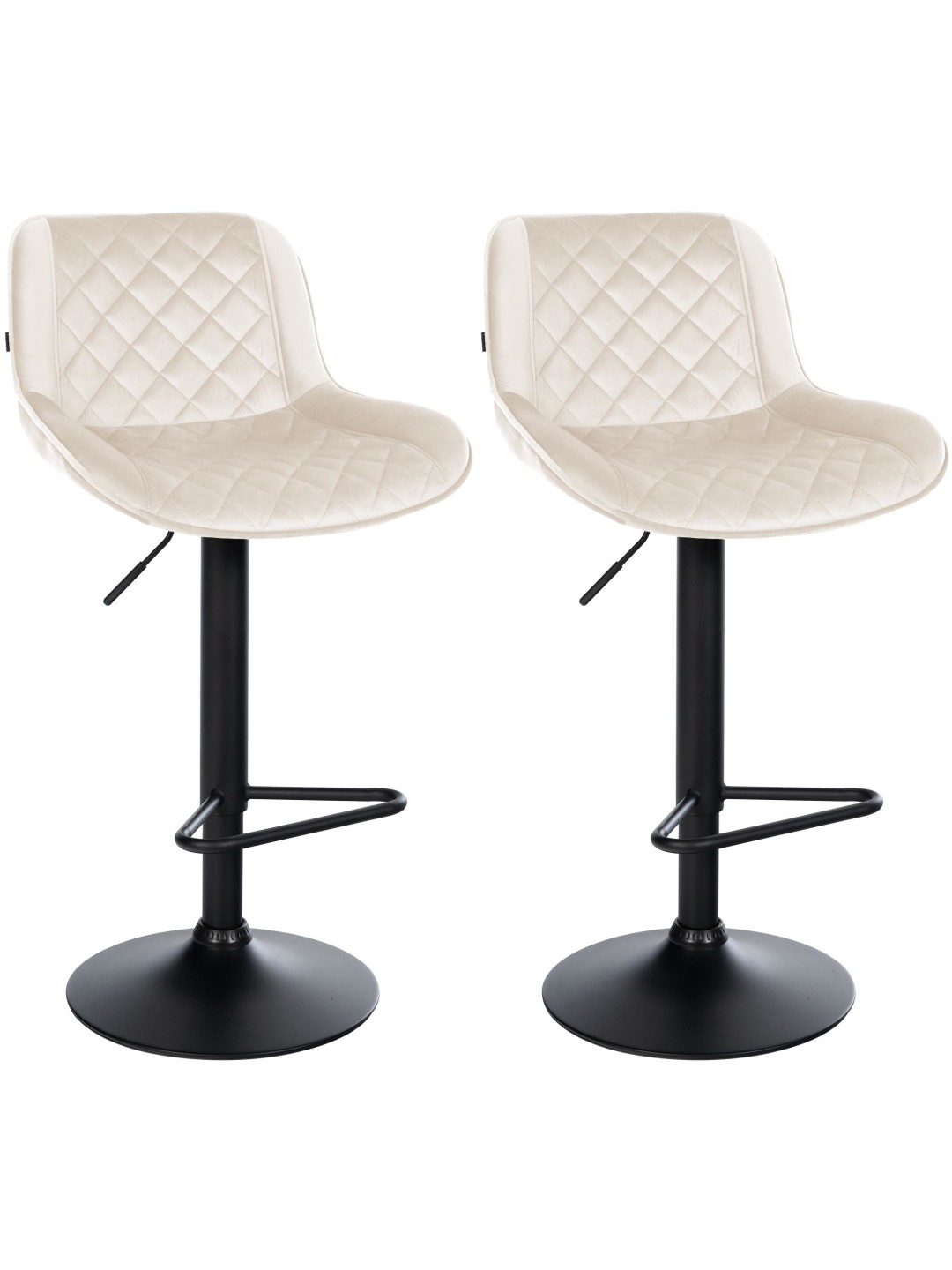 2 baarijakkaran sarja Kasson velvet, kermanvärinen