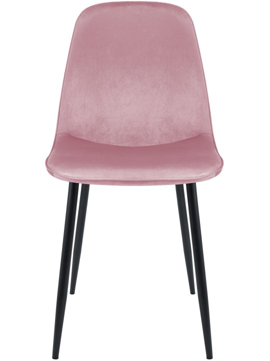 4 ruokapöydän tuolin setti Maryam velvet, vaaleanpunainen