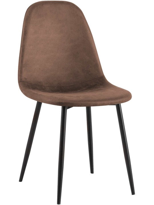 Napier vintage keinonahkainen ruokapöydän tuoli, ruskea