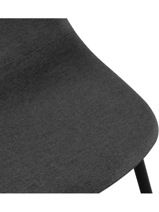 Napier-kankainen ruokapöydän tuoli, musta