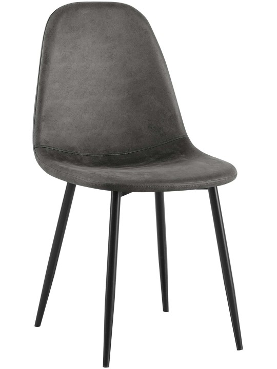 Napier vintage keinonahkainen ruokapöydän tuoli, musta