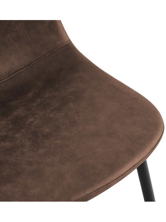 4 ruokasalin tuolin sarja Napier keinonahkaa, ruskea