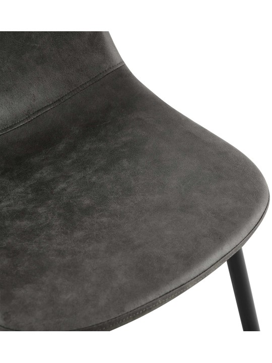 Set of 4 dining room chairs Napier faux leather, musta