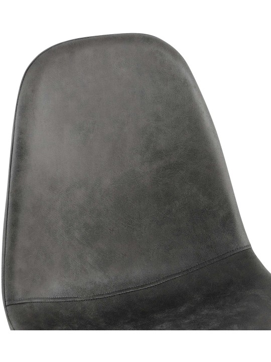 Set of 4 dining room chairs Napier faux leather, musta