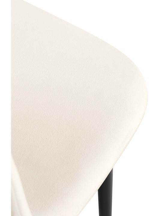 Sarja 4 ruokasalin tuolia Napier velvet, kermanvärinen