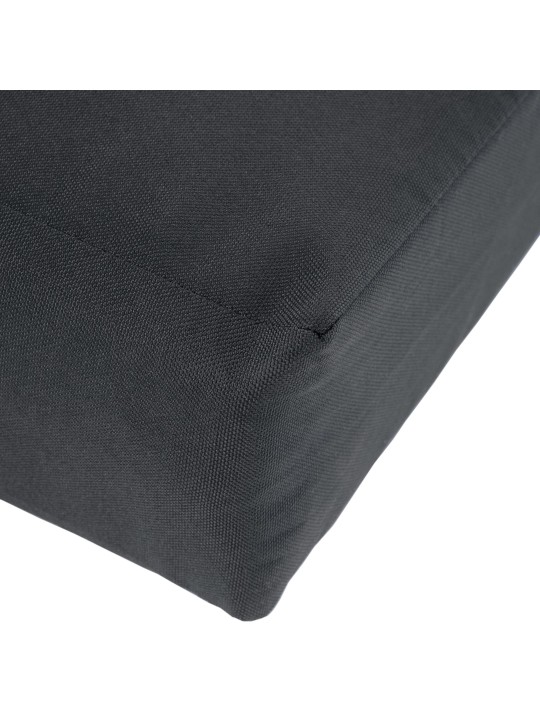 Tiikkipenkki Jackson istuintyynyllä 120 cm + teak, tummanharmaa