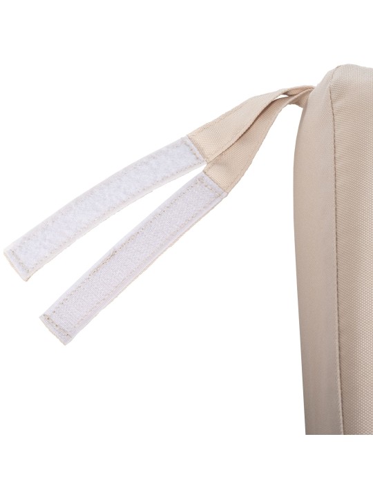 Tiikkipenkki Jackson istuintyynyllä 200 cm + teak, kermanvärinen