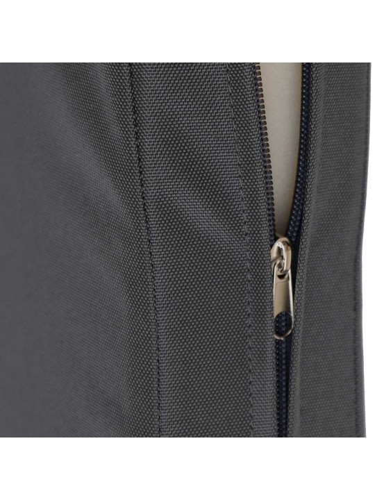 Tiikkipenkki Jackson istuintyynyllä 220 cm + teak, tummanharmaa