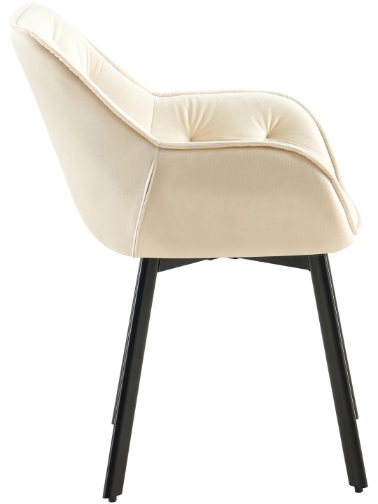 2 ruokapöydän tuolin sarja Antigo velvet, kermanvärinen