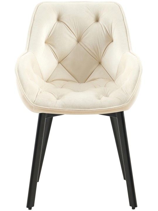 2 ruokapöydän tuolin sarja Antigo velvet, kermanvärinen