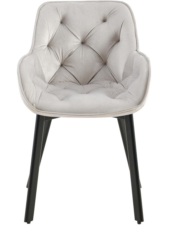 2 ruokapöydän tuolin sarja Antigo velvet, harmaa