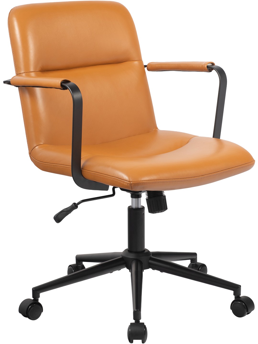 Toimistotuoli Hilda aitoa nahkaa, ruskea