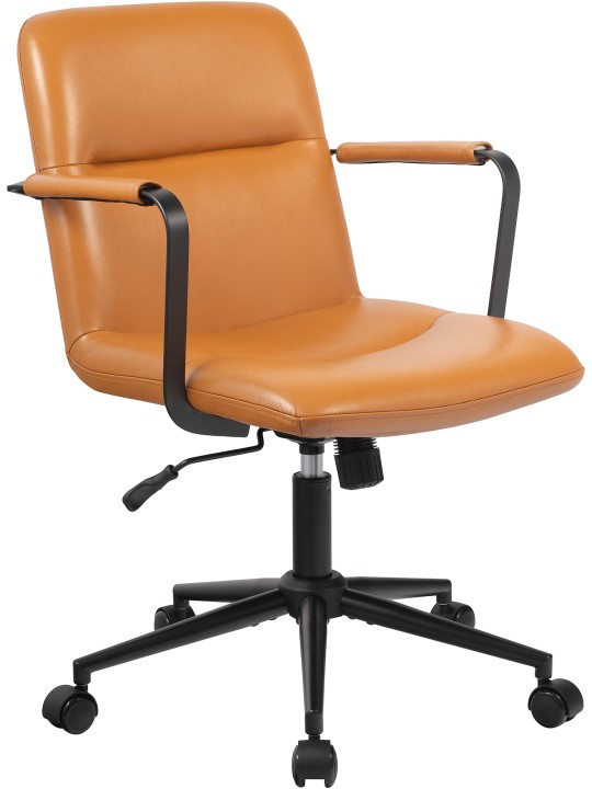 Toimistotuoli Hilda aitoa nahkaa, ruskea