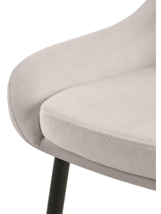 2 ruokapöydän tuolin setti Elmira velvet, harmaa