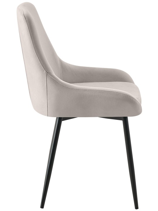 2 ruokapöydän tuolin setti Elmira velvet, harmaa