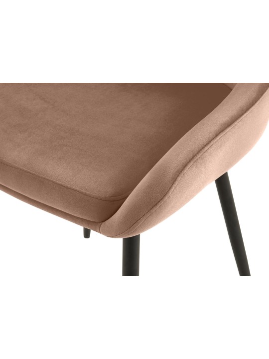 2 ruokapöydän tuolin setti Elmira velvet, ruskea