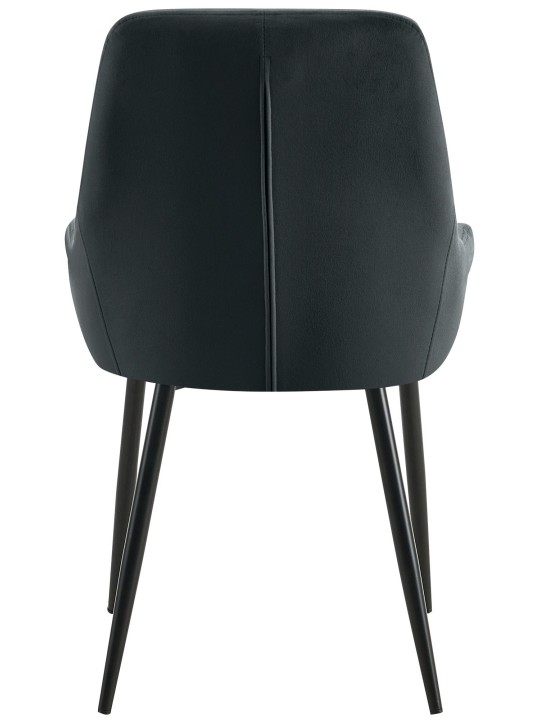 2 ruokapöydän tuolin setti Elmira velvet, musta