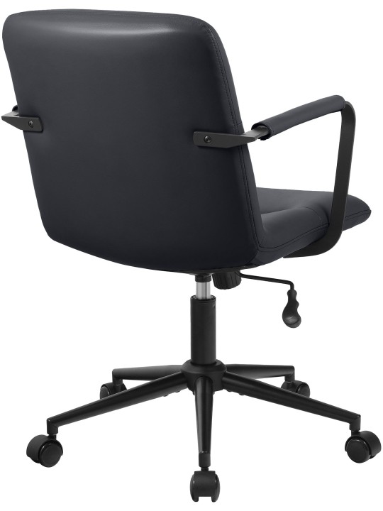 Toimistotuoli Hilda aitoa nahkaa, musta