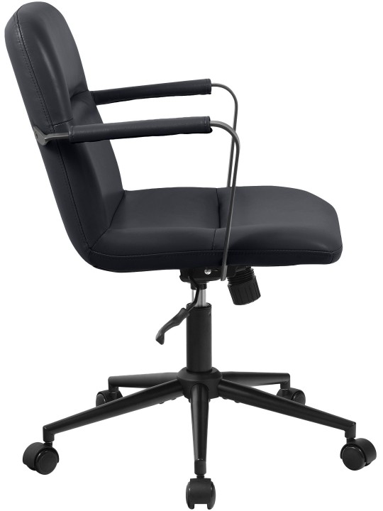 Toimistotuoli Hilda aitoa nahkaa, musta