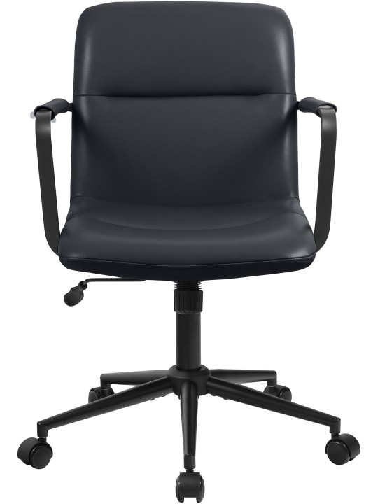 Toimistotuoli Hilda aitoa nahkaa, musta