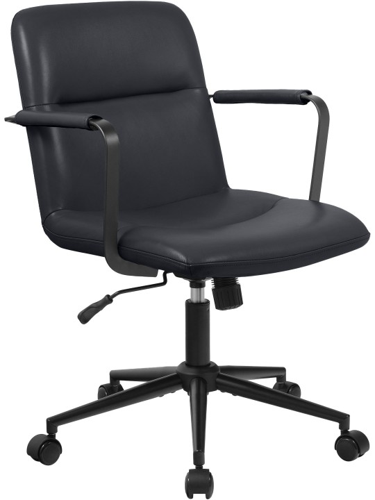 Toimistotuoli Hilda aitoa nahkaa, musta