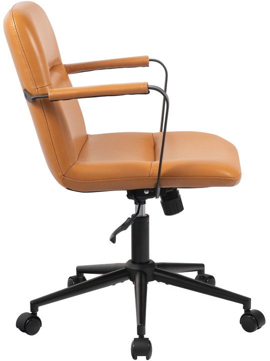 Toimistotuoli Hilda aitoa nahkaa, ruskea