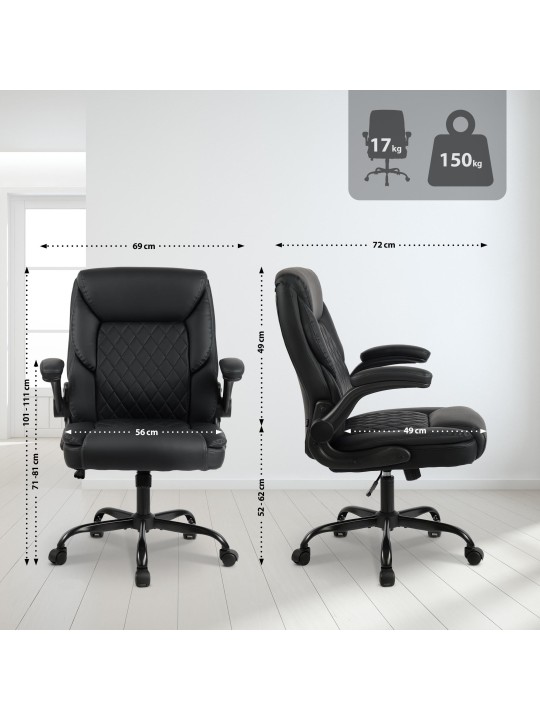 Medfield keinonahkainen työtuoli, musta Medfield keinonahkainen työtuoli, musta