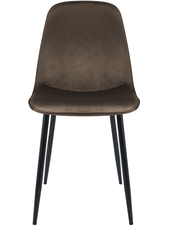 Sarja 2 Maryam samettia ruokapöydän tuolia, ruskea