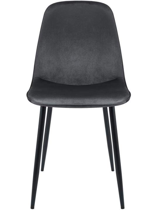 Sarja 2 Maryam samettia ruokapöydän tuolia, tummanharmaa