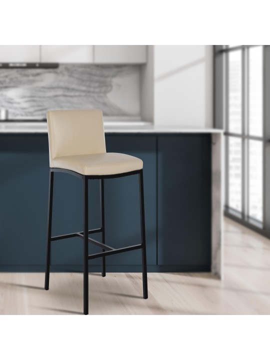 2 baarituolia Freeport keinonahkaa B, kermanvärinen