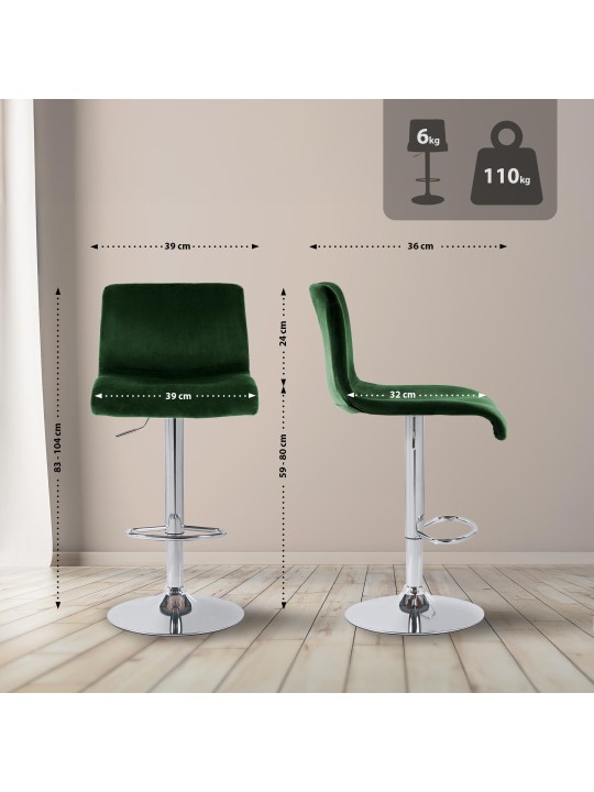 Baarijakkara Hoover velvet C, vihreä Baarijakkara Hoover velvet C, vihreä