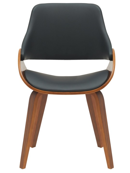 2 ruokapöydän tuolin setti Vangale, pähkinä/musta