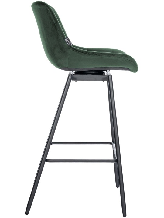 4 kpl Weston Swivel Velvet -baarituolia, tummanvihreä