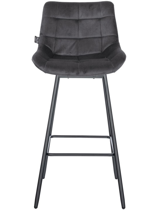 4 kpl Weston Swivel Velvet -baarituolia, tummanharmaa