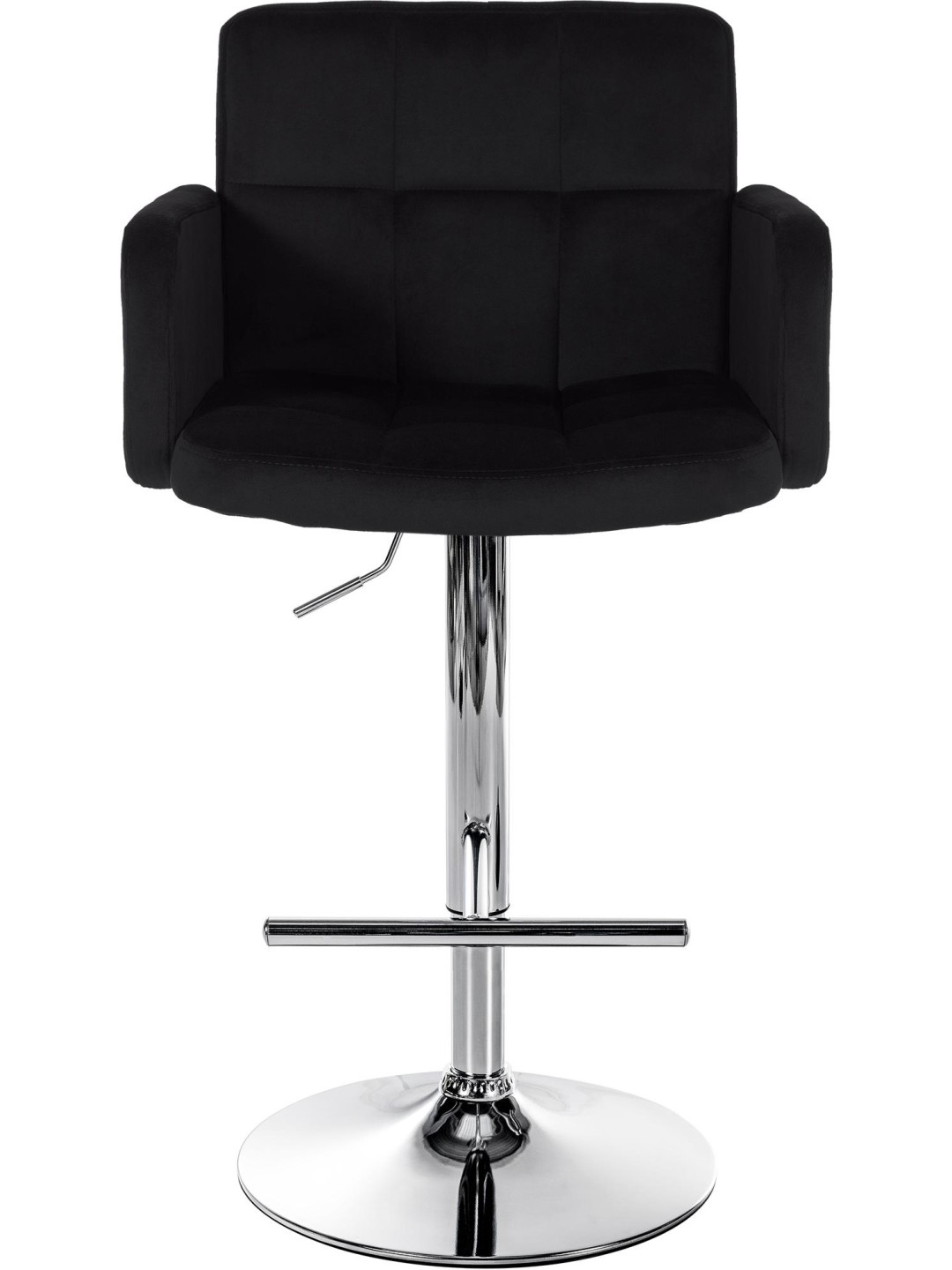 Setti 2 baarijakkaraa Los Angeles sametti kromi, musta