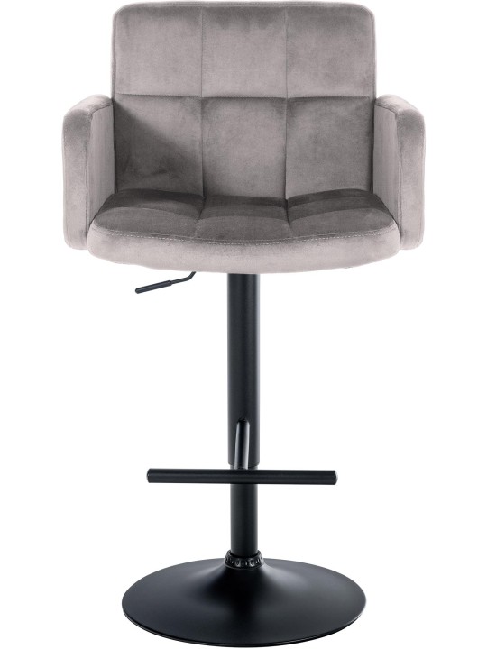 2 baarituolia, Los Angeles velvet, harmaa
