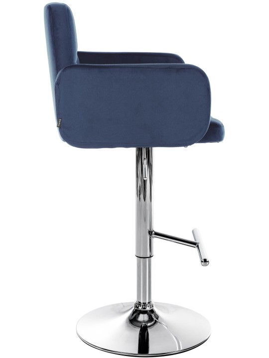 Setti 2 baarijakkaraa Los Angeles sametti kromi, sininen