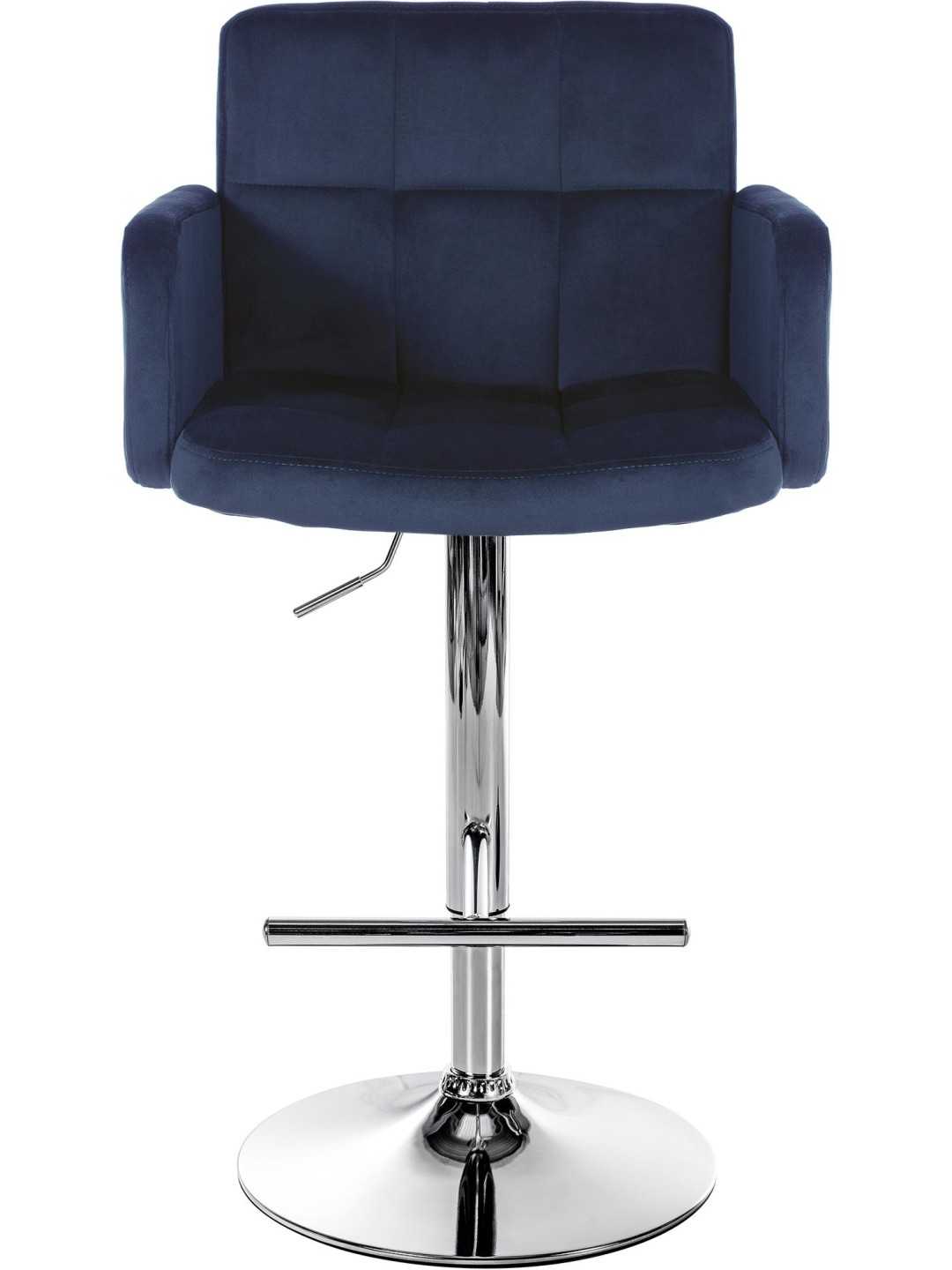 Setti 2 baarijakkaraa Los Angeles sametti kromi, sininen