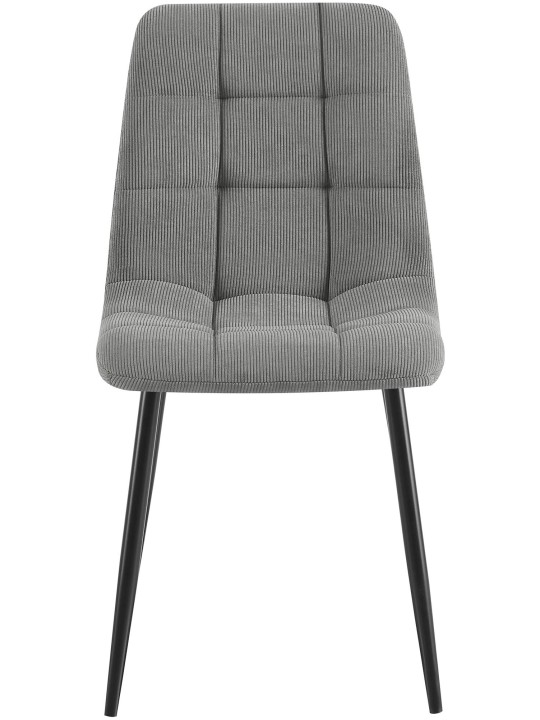 2 ruokapöydän tuolin sarja Antibes Cord, harmaa