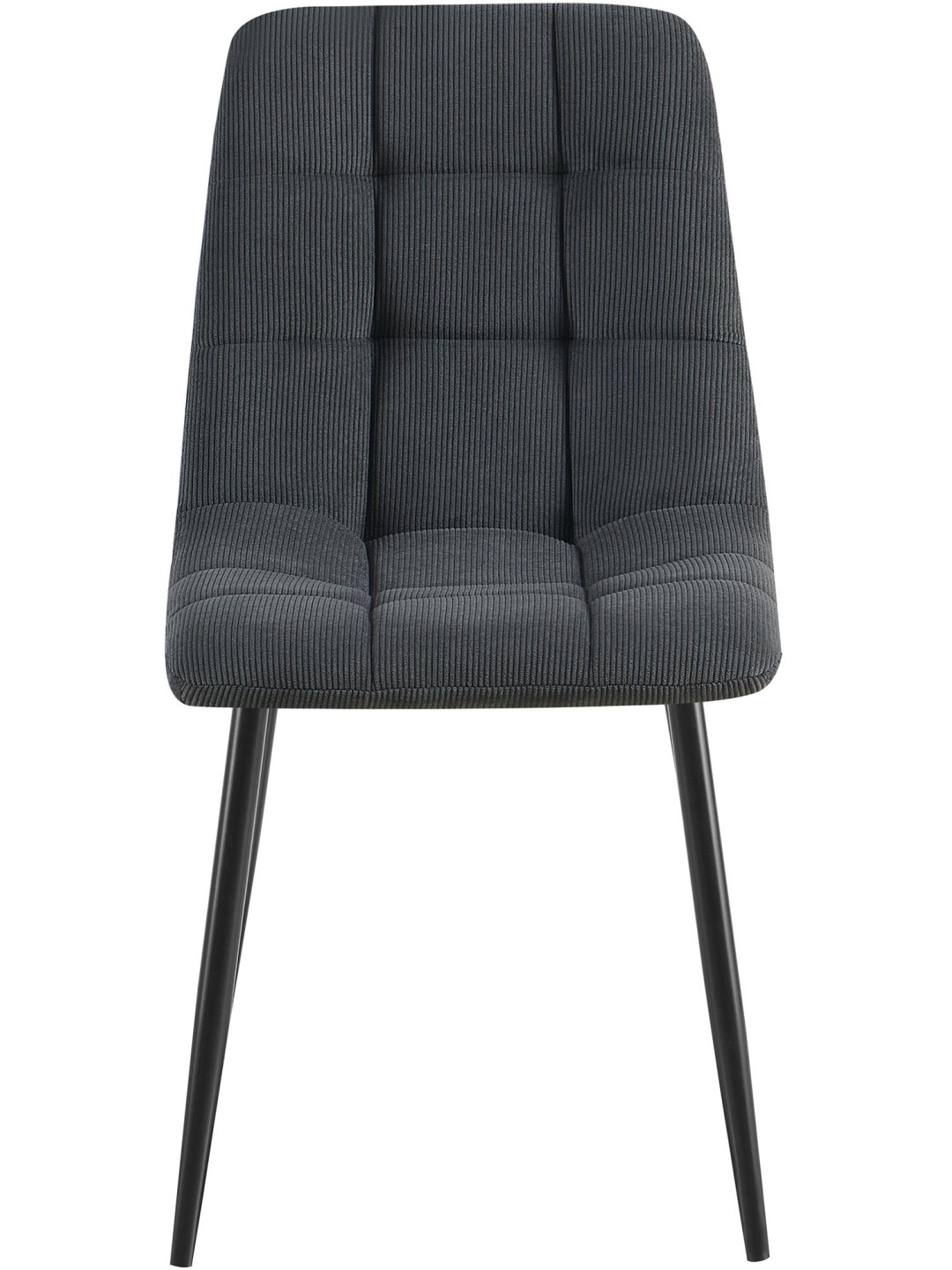 2 ruokapöydän tuolin sarja Antibes Cord, musta