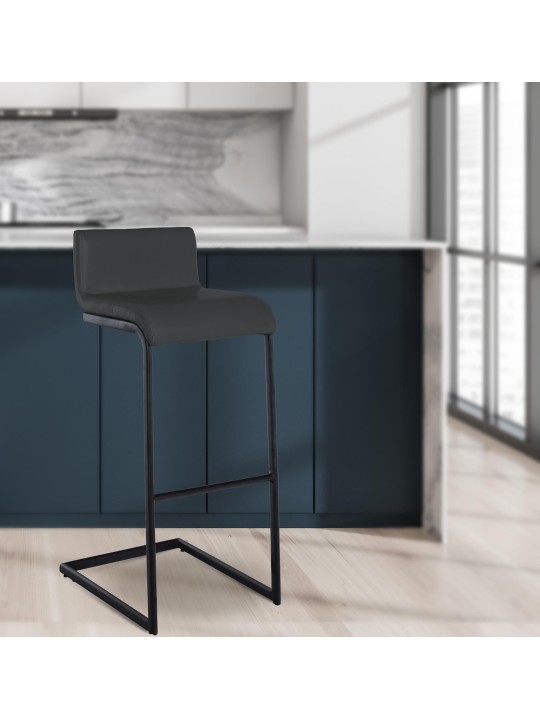 2 baarijakkaran sarja Newport B keinonahkaa, tummanharmaa