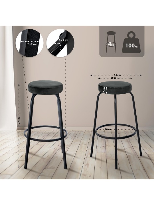 Baarijakkara Kamari samettia, tummanharmaa