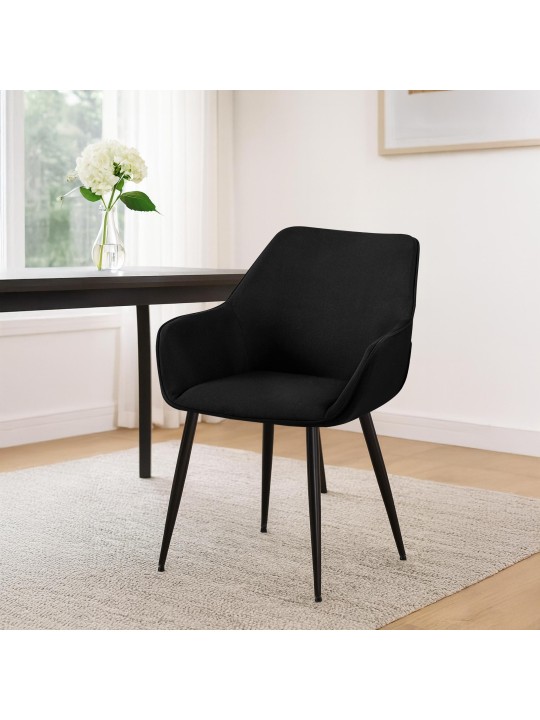 Ruokasalin tuoli Vessa kangasta, musta