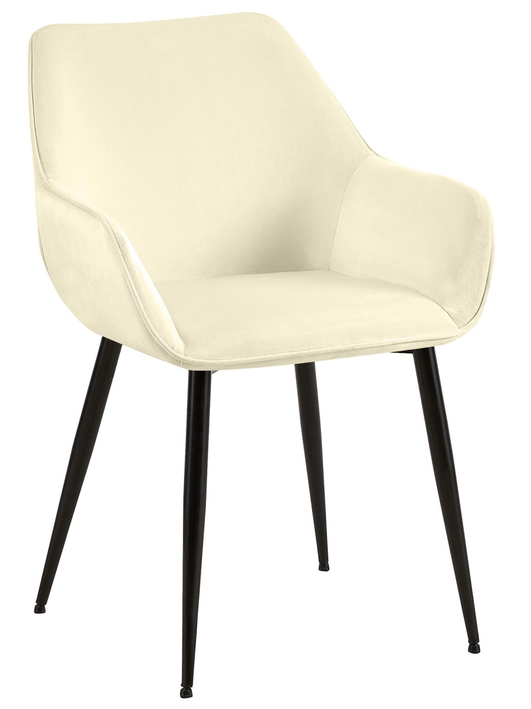 Ruokasalin tuoli Luena samettia, kermanvärinen